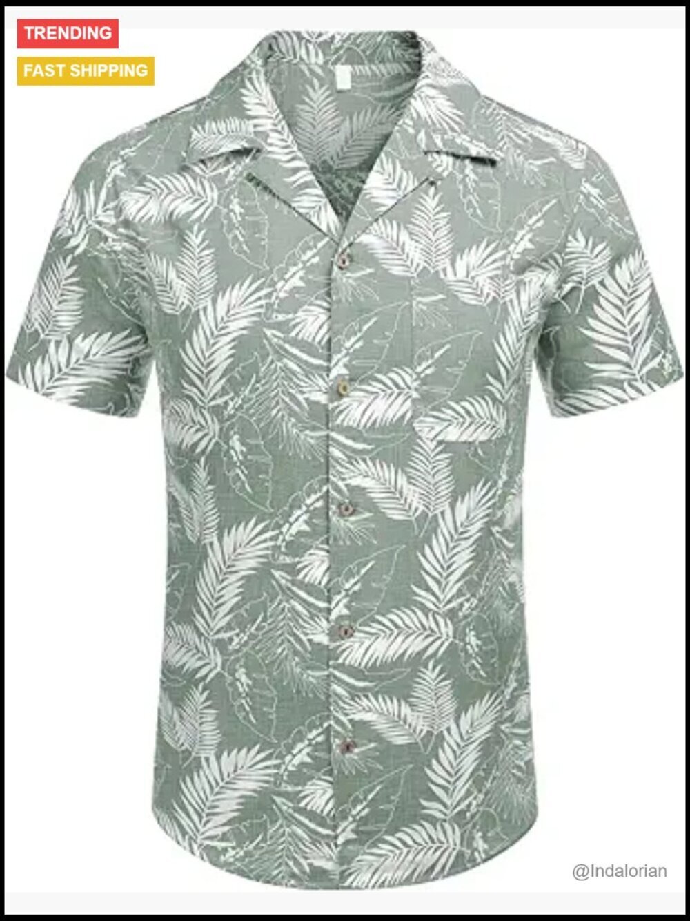 Men's Hawaiian Shirt Short Sleeve Button Down Beach Tropical Floral